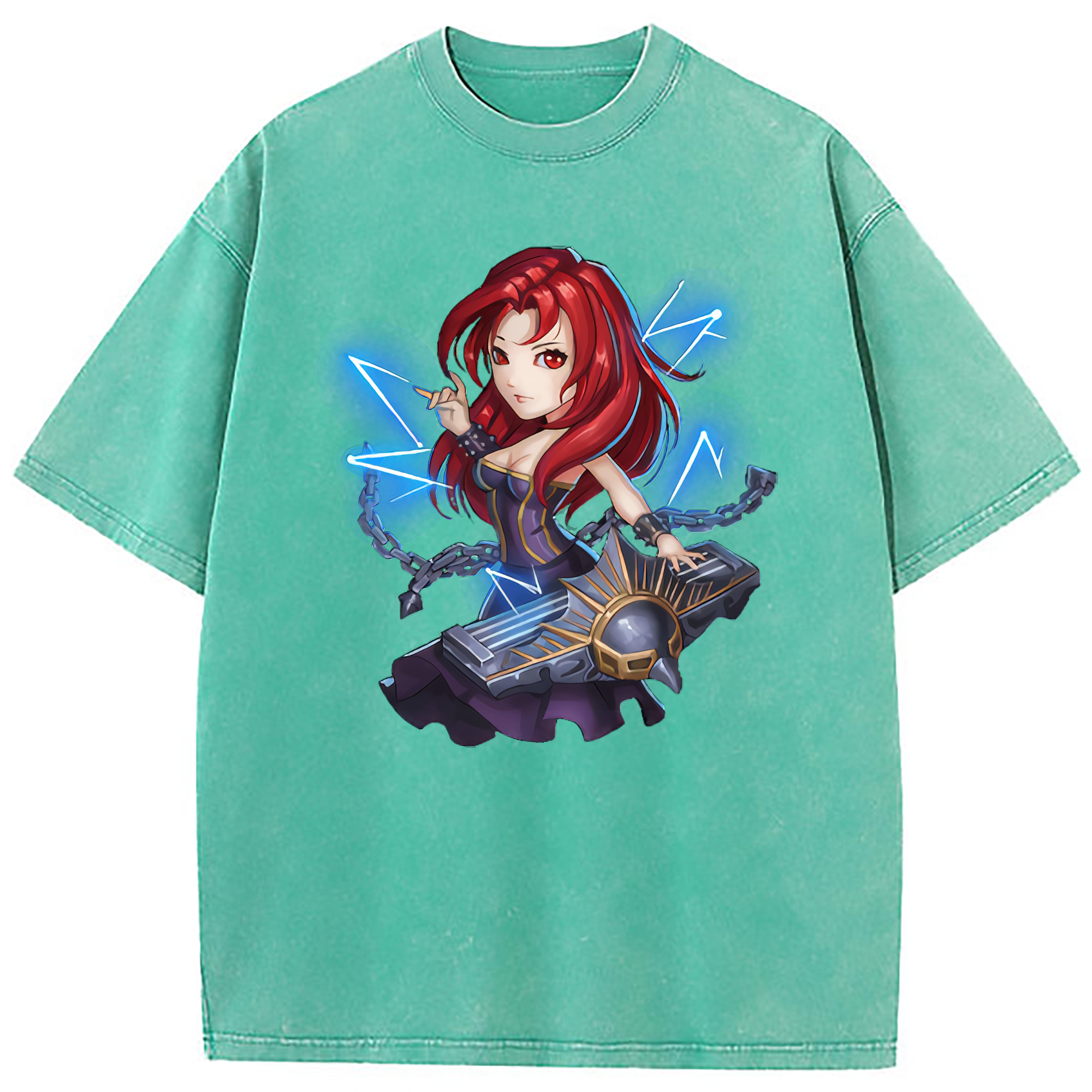 （画像用） リーグ・オブ・レジェンド League of Legends LOL 綿100% ヴィンテージ風 半袖Tシャツ（フロントプリント）
